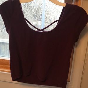 Maroon crop top